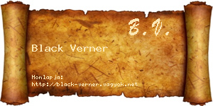 Black Verner névjegykártya